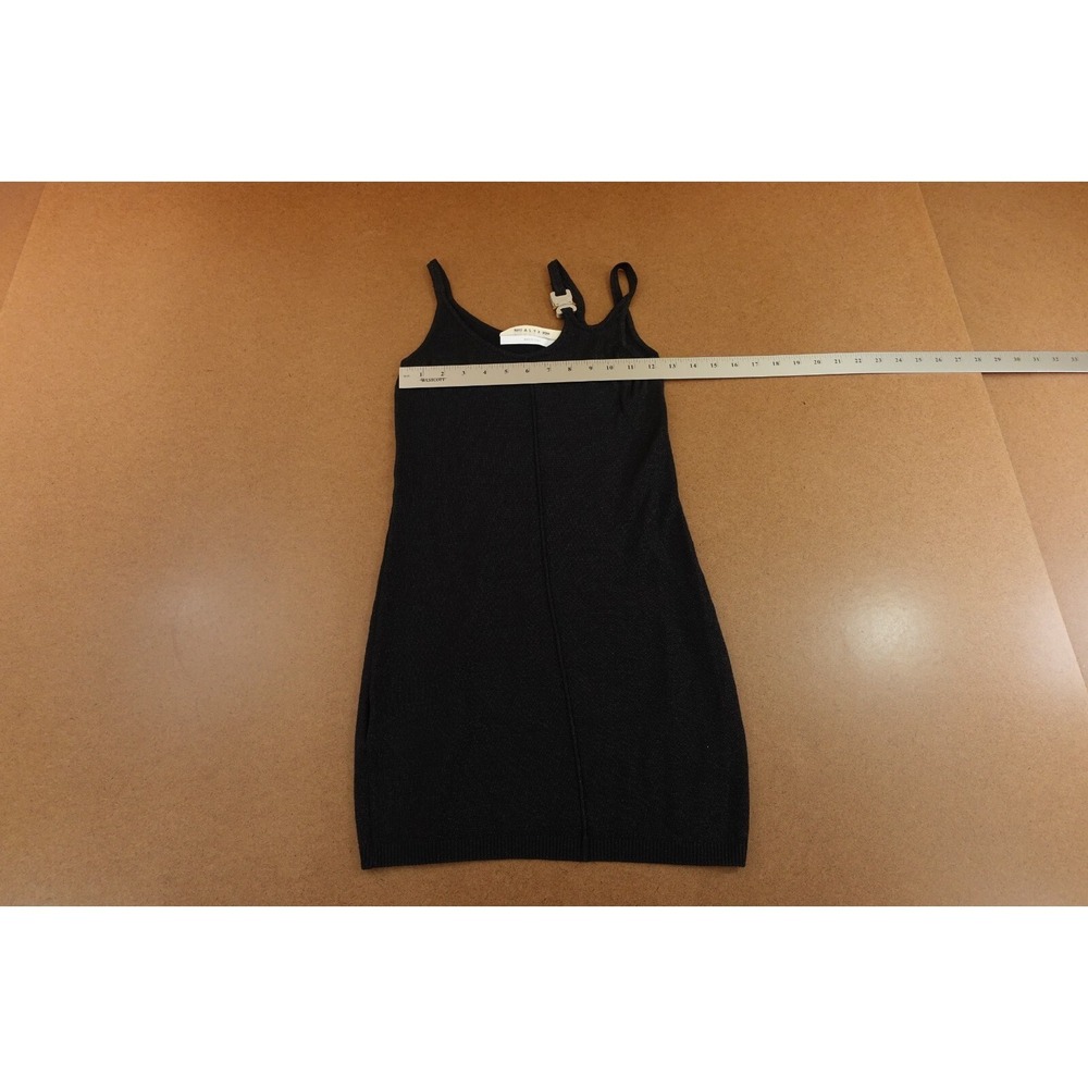 1017 ALYX 9SM Womens Size XS Black Shimmer Knit Sleeveless Bodycon Mini Dress - Picture 6 of 9